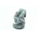 Hand crafted Natural labradorite grey Stone God Ganesha Idol Decorative 81 Grams